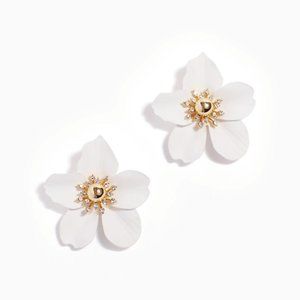 Lilly Pulitzer Oversized Orchid Earrings in White